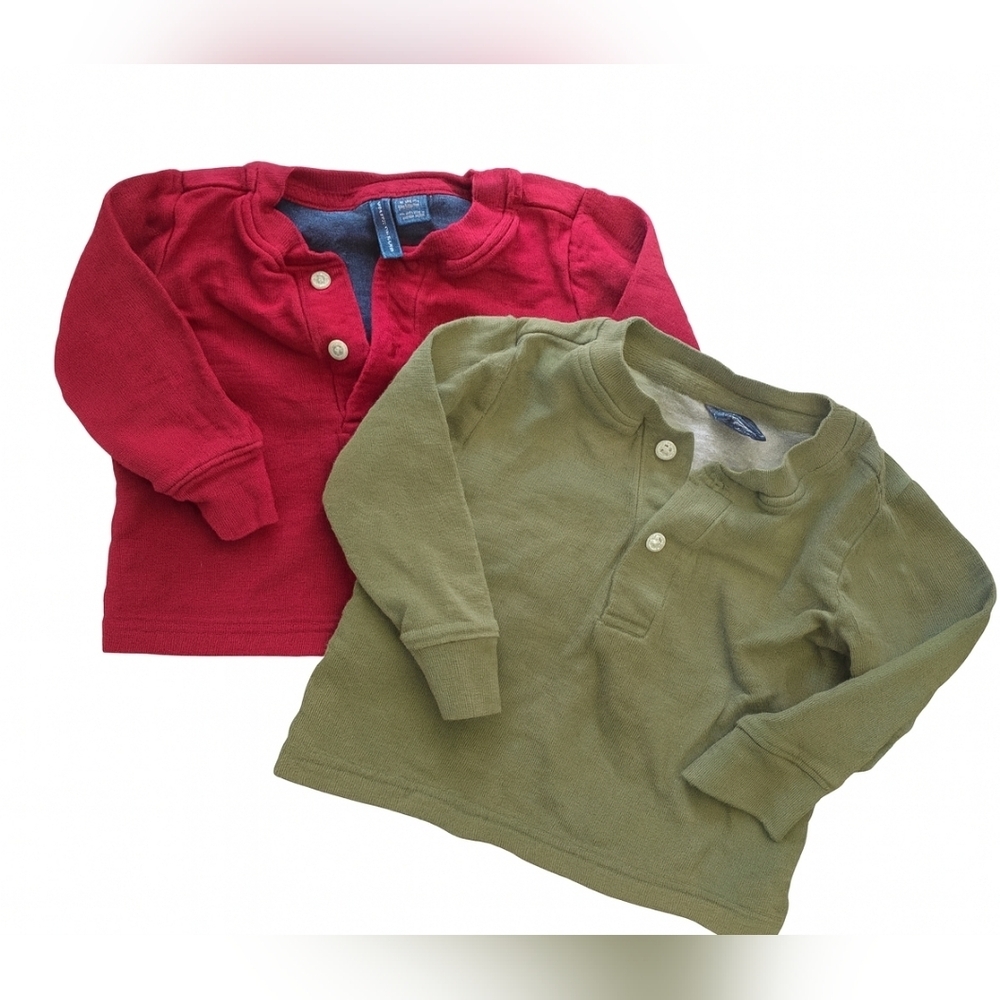 Janie And Jack Henley Bundle - Red and Green